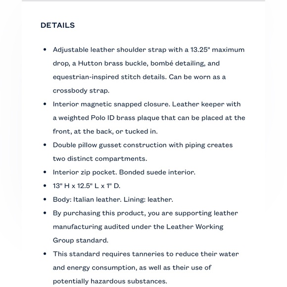 Polo ID Leather Medium Shoulder Bag - Picture 4 of 14